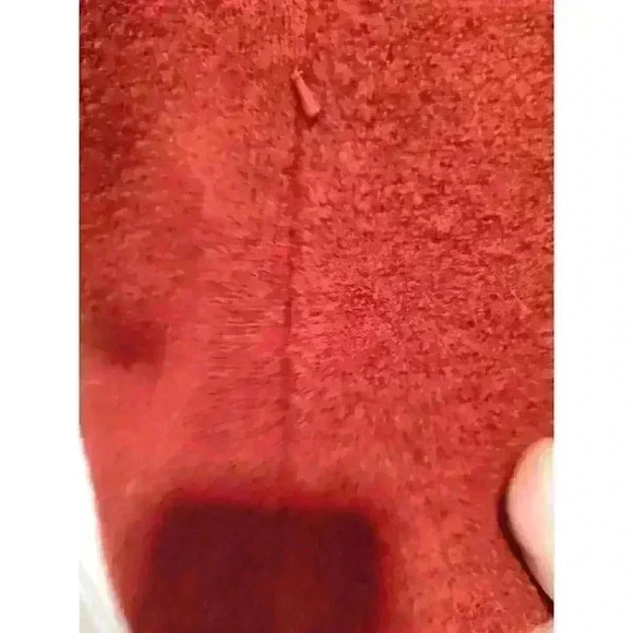 Sarah Spencer Burgundy 100% Wool Zip‎ Up Jacket Size Women’s Medium - Picture 6 of 9